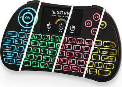 Savio KW-03 Kabellos Tastatur mit Touchpad Englisch US