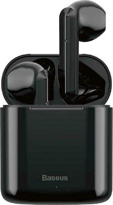 Baseus Encok W09 In-ear Bluetooth Handsfree Ακουστικά με Αντοχή στον Ιδρώτα και Θήκη Φόρτισης Μαύρα