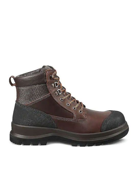 Detroit 6 Rugged Flex S3 Leder Herrenstiefel Braun