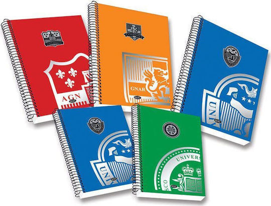 Skag Spiral Notebook Ruled A6 60 Paper Sheets 2 Subjects University Miscellaneous Designs/Colors