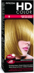 Farcom HD Color Βαφή Μαλλιών 9 Ξανθό Πολύ Ανοιχ...