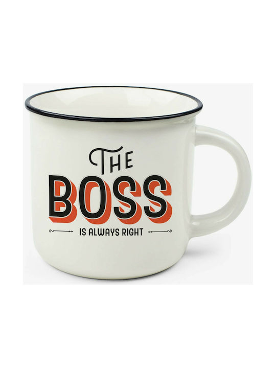 Legami Milano Cup-Puccino the Boss Cană din Porțelan Albă 350ml 1buc