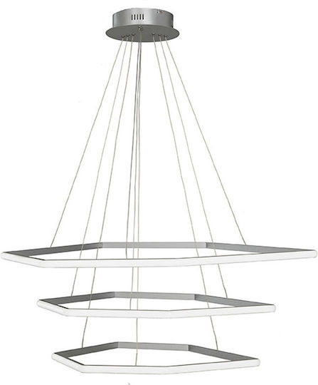 Ondaluce So.Stardust/3 Pendant Light Silver 85x120cm