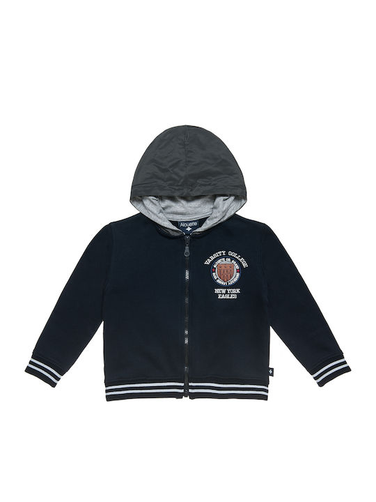 Alouette Παιδική Ζακέτα Φούτερ Fleece με Κουκούλα Navy Μπλε