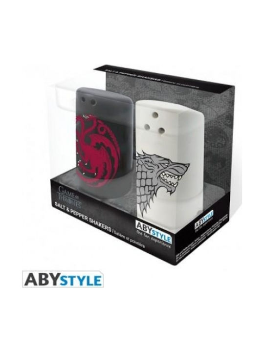 Abysse Game of Thrones - Stark & Targaryen Salt and Pepper Set Ceramic 2pcs