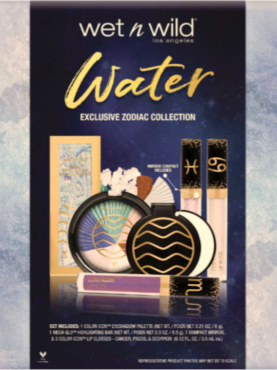 Wet n Wild Exclusive Zodiac Makeup Set for Face Eye and Lip Water Element 6 Pieces Wet n Wild Exclusive Zodiac Makeup Set for Face Eye and Lip Water Element 6 Pieces