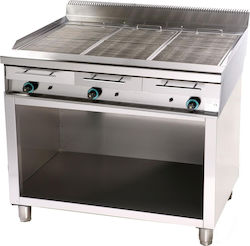 Sergas WG3S9 Grill LPG Wasser 45kW mit Basis & Abmessungen 127x90x94cm