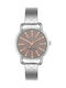 Nine West Γυναικείο Ρολόι 32mm Μπαταρίας με Ασημί Μεταλλικό Μπρασελέ