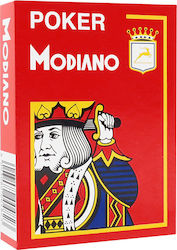 Modiano Poker 4 Jumbo Τράπουλα Poker Κόκκινη Modiano Poker 4 Jumbo Τράπουλα Poker Κόκκινη