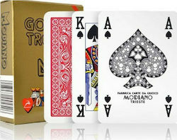 Modiano Poker Golden Trophy Τράπουλα Πλαστική Κόκκινη