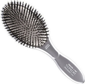 Olivia Garden Ceramic + Ion Supreme Boar Bürste Haare für Haarstyling Silber