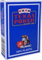 Modiano Texas Poker 2 Jumbo Playing Cards Plastic for Poker Blue