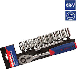 WorkPro 600003.0008 Καστάνια με Καρυδάκια 1\2" 12τμχ