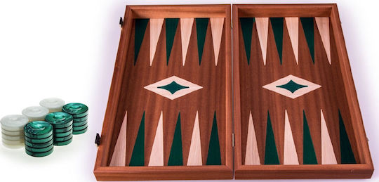 Manopoulos Mahogany Handmade Табла/Шах /Дама с Пулове & Фигури 48x52см