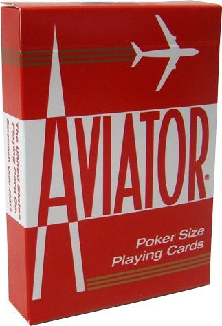 Aviator 1000906 Τράπουλα Πλαστικοποιημένη για Poker Κόκκινη