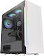 Thermaltake H200 TG Snow RGB Gaming Midi Tower Computer Case with Side Window White