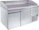 Niki Inox Edelstahl Kühltisch 410Es mit 2 Türen und Kühlaggregat -1/+8°C L157xB80xH110cm
