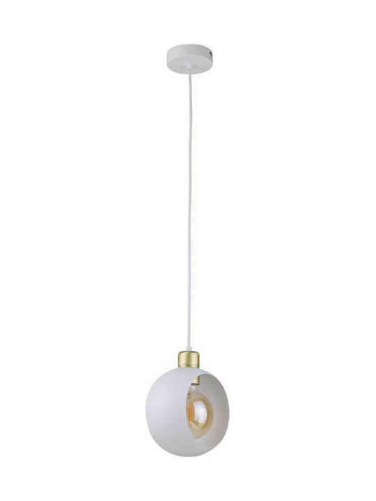 TK Lighting Cyklop Pendant Light Single-Light for Socket E27 White