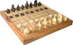 Thai Chess Wood with Pawns 31.5x31.5cm