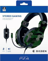 Bigben Interactive Interactive V3.0 Over Ear Gaming Headset με σύνδεση 3.5mm Πράσινο