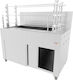 Biokan LG6 Spieß-Grill Kohle 5kW mit Abmessungen 83x160x154cm