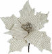 Lianos Weihnachtskranz Dekoratives Stoff Zweigstelle 25cm Dekorative Blume Gestreift 25cm Grau
