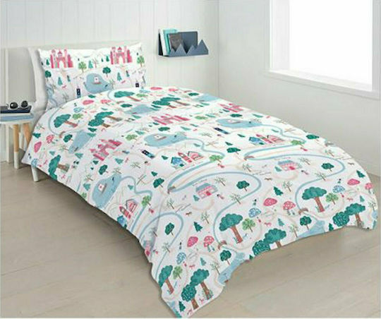 Βιοκαρπέτ Σετ Μονά Fairy 722 White 170x260cm