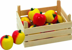 Goki Fruits & Vegetables Toy Wooden crate with apples made of Wood 51665