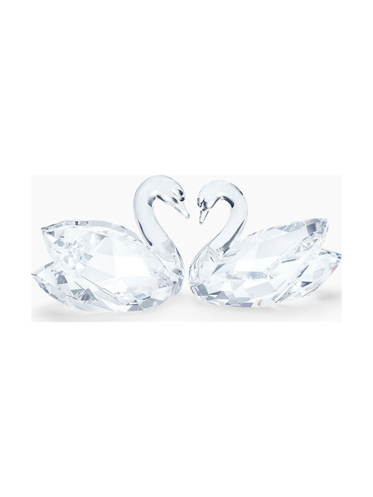 Swarovski Decorative Bird made of Crystal Swan Couple 13.9x4.5x5.5cm 1pcs