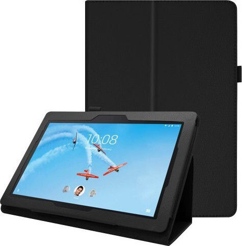Book Flip Cover Δερματίνης Μαύρο (Lenovo Tab E10 10.1")