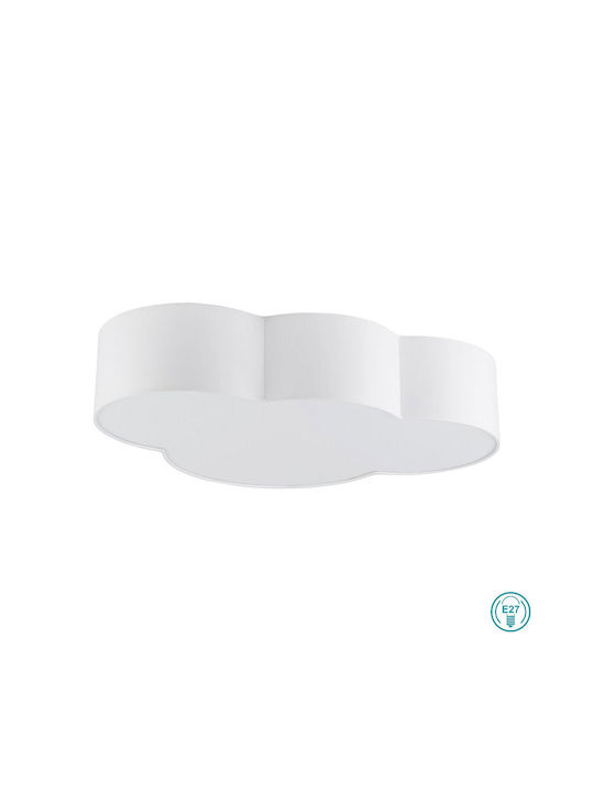 TK Lighting Cloud Πολύφωτο Παιδικό Φωτιστικό Πλαφονιέρα από Πλαστικό 15W με Υποδοχή E27 Λευκή 13cm