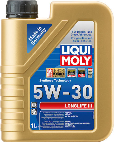 Liqui Moly Longlife III Συνθετικό Λάδι Αυτοκινήτου 5W-30 1lt