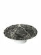 Espiel Marble Τουρτιέρα Κεραμική με Πόδι Μαύρη 33x33x12εκ.