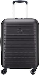 Delsey Segur 2.0 Cabin Travel Suitcase Hard Black with 4 Wheels Height 55cm.