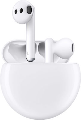 Huawei FreeBuds 3 Bluetooth Handsfree Ακουστικά με Αντοχή στον Ιδρώτα και Θήκη Φόρτισης Ceramic White