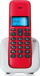 Motorola T301 Ασύρματο Τηλέφωνο με Aνοιχτή Aκρόαση Κόκκινο