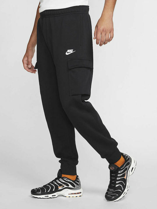 Nike Sportswear Club Παντελόνι Φόρμας με Λάστιχο Μαύρο