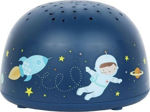 A Little Lovely Company LED Детска Лампа Проектор Space с Проекция на Звезди Син 14x14x9εκ.