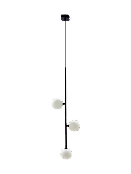 Gallis Bell Stick III Pendant Light Three-Light for Socket G9 Black