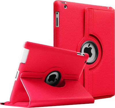 Rotating Flip Cover Piele artificială Rotativă Roșu (iPad 2017/2018 9.7" - iPad 2017/2018 9.7")