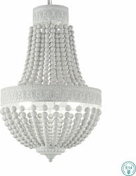 Ideal Lux Monet SP5 Πολυέλαιος με Ξύλο Λευκός