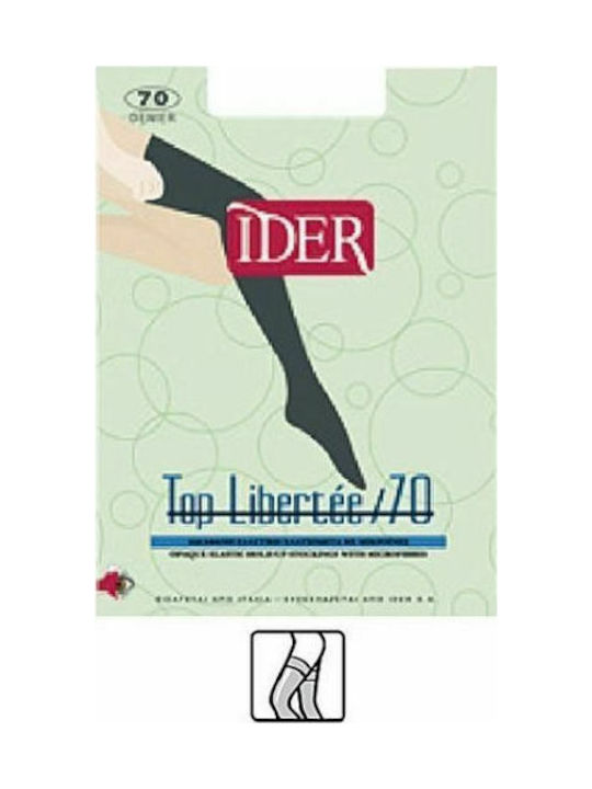 IDER Top Libertee Women's High Socks 70 Den Anthracite -015