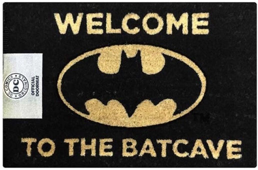 Pyramid International Entrance Mat Doormat Welcome To Bat Cave Black 40x60cm
