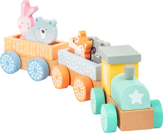 Small Foot Vehicle Train With Animals made of Wood for 18++ Months