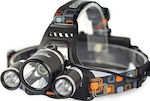 Rechargeable Headlamp LED Waterproof IP65 with Maximum Brightness 8000lm 3xCree XM-L T6