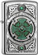 Zippo Celtic Green Cross Αντιανεμικός Αναπτήρας Φλόγας σε Πράσινο χρώμα
