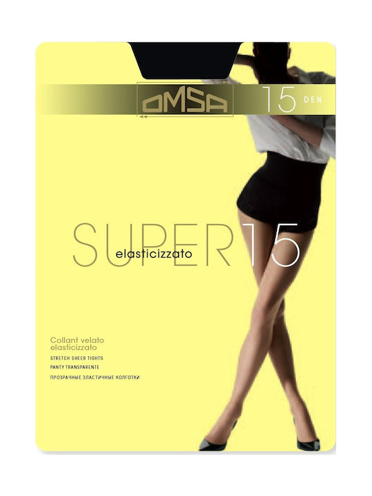 Omsa Super Women's Pantyhose 15 Den Black