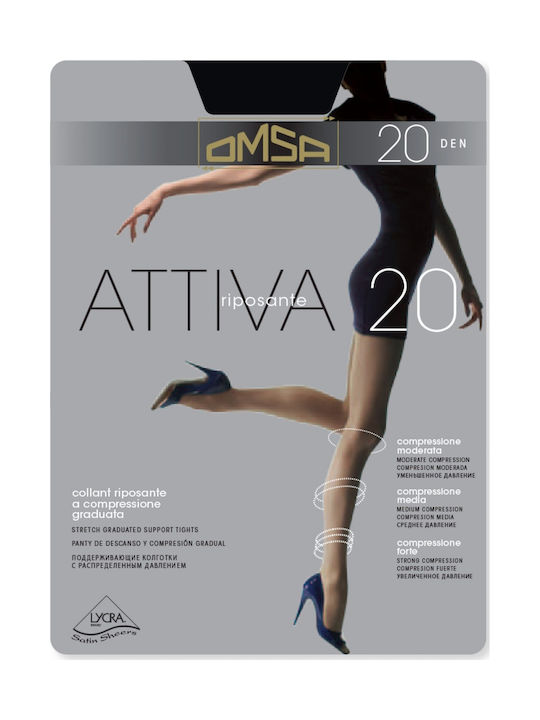 Omsa Attiva Women's Pantyhose 20 Den Marrone