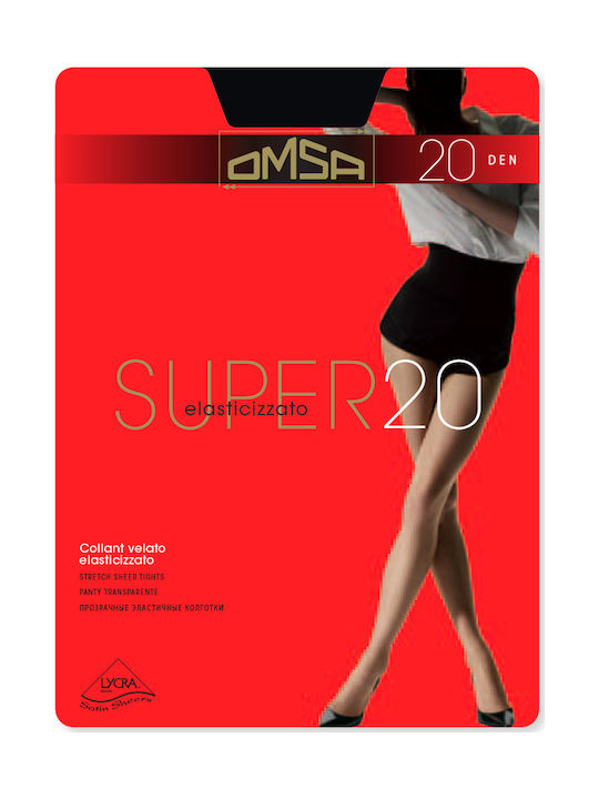 Omsa Super 20D Дамско чорапогащник 20 Ден Черно