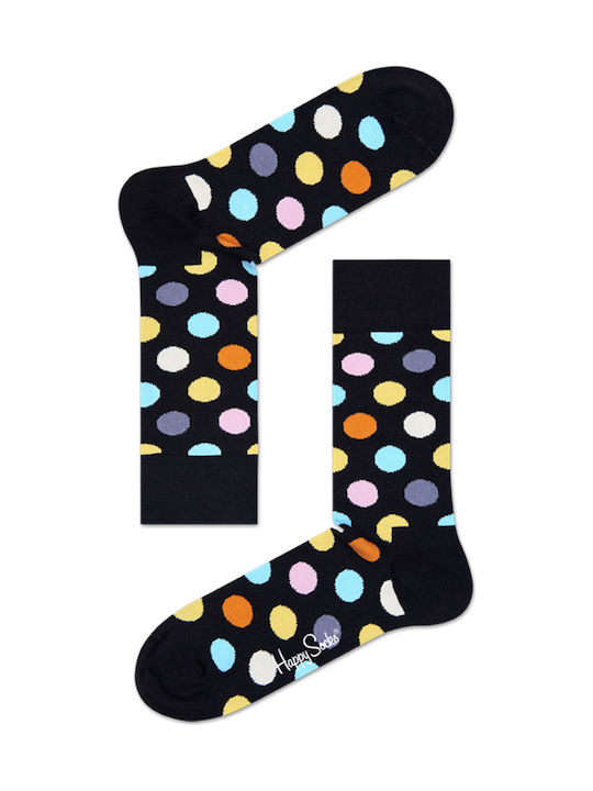 Happy Socks Herren Gemusterte Socken Schwarz 1Pack